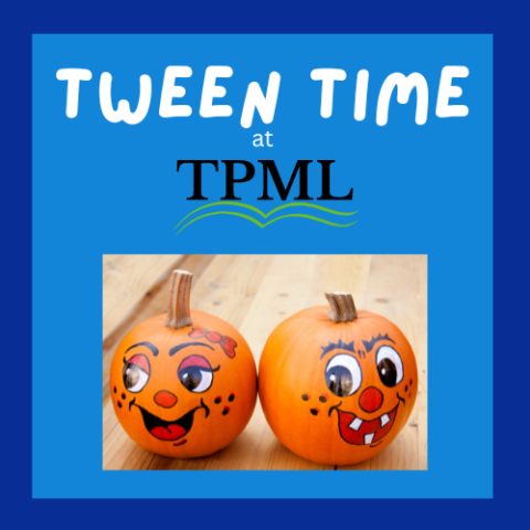 Tween Time at TPML with painted pumpkin picture