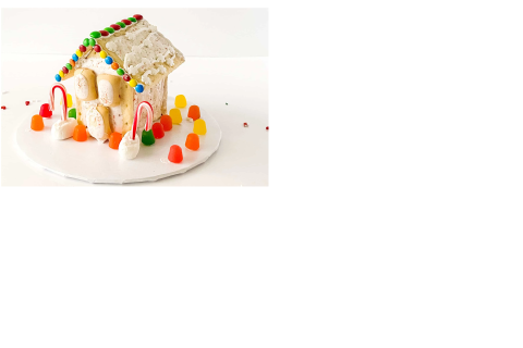 Gingerbread house made with pop tarts and candy