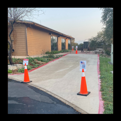 voting location right side of library