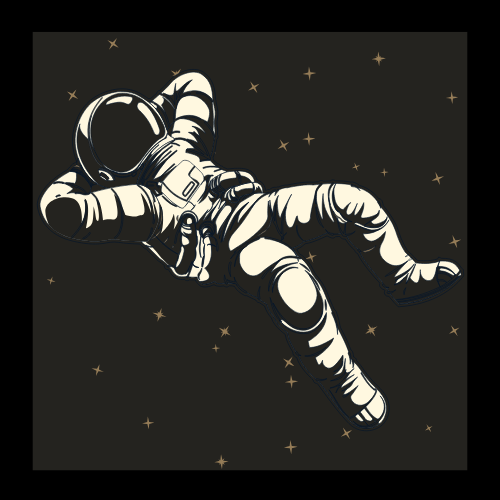 astronomy night astronaut floating in space